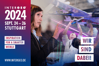 INTERGEO 2024 Banner mit Ort und Datum der Messe